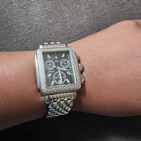 Michele Deco Diamond Black Dial Women’s Watch main image 2